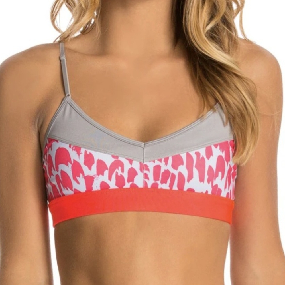 Alo Yoga Tidal Flow Bra lightweight bralette SUP coral